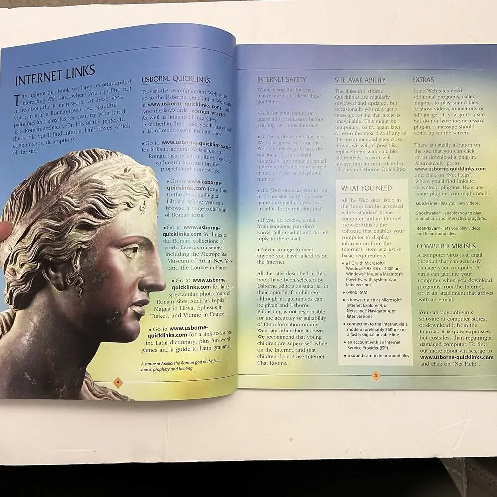 Usborne Internet Linked Encyclopedia Of The Roman World Paperback Book History
